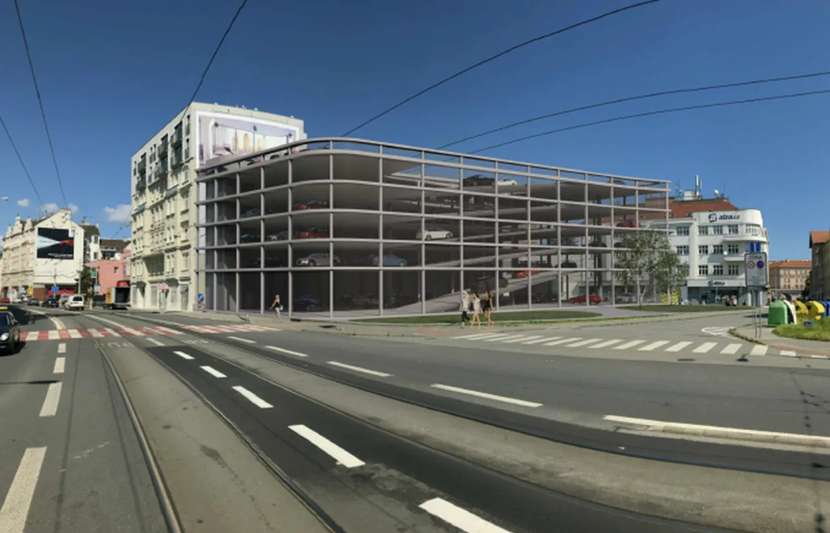 Je to strašně hnusný, kritizuje radní Hollan podobu budovaného parkovacího domu v centru Brna