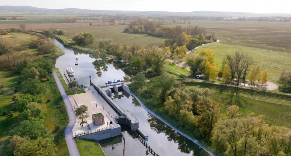 Nová plavební komora na Baťově kanále je skoro hotová, první loď vyrazí na podzim