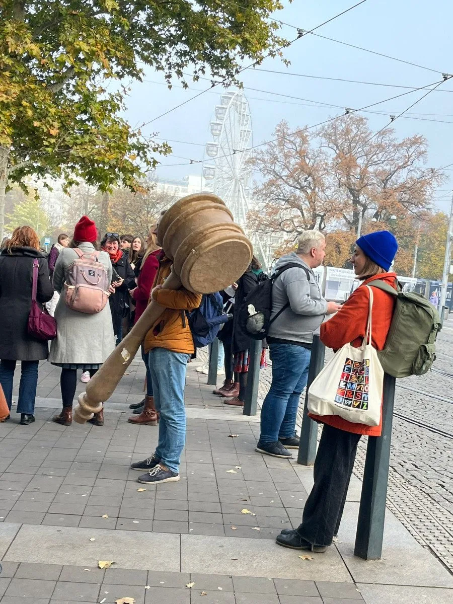 FOTO: V Brně se sešli příznivci Klimatické žaloby. Ústavní soud jejich stížnost zamítl