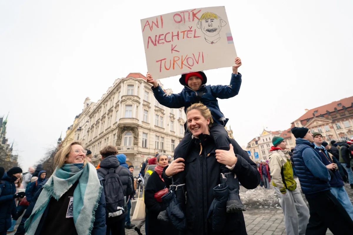 Ilustrační fotografie z demonstrace v Praze