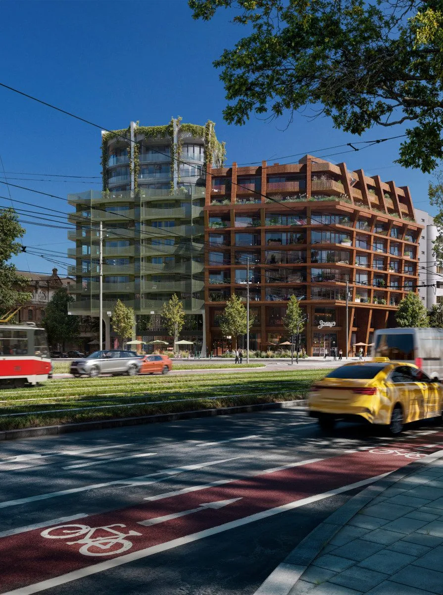 VIZUALIZACE: Developer si dělá zálusk na Nové sady. Postaví blok čtyř budov s 243 byty
