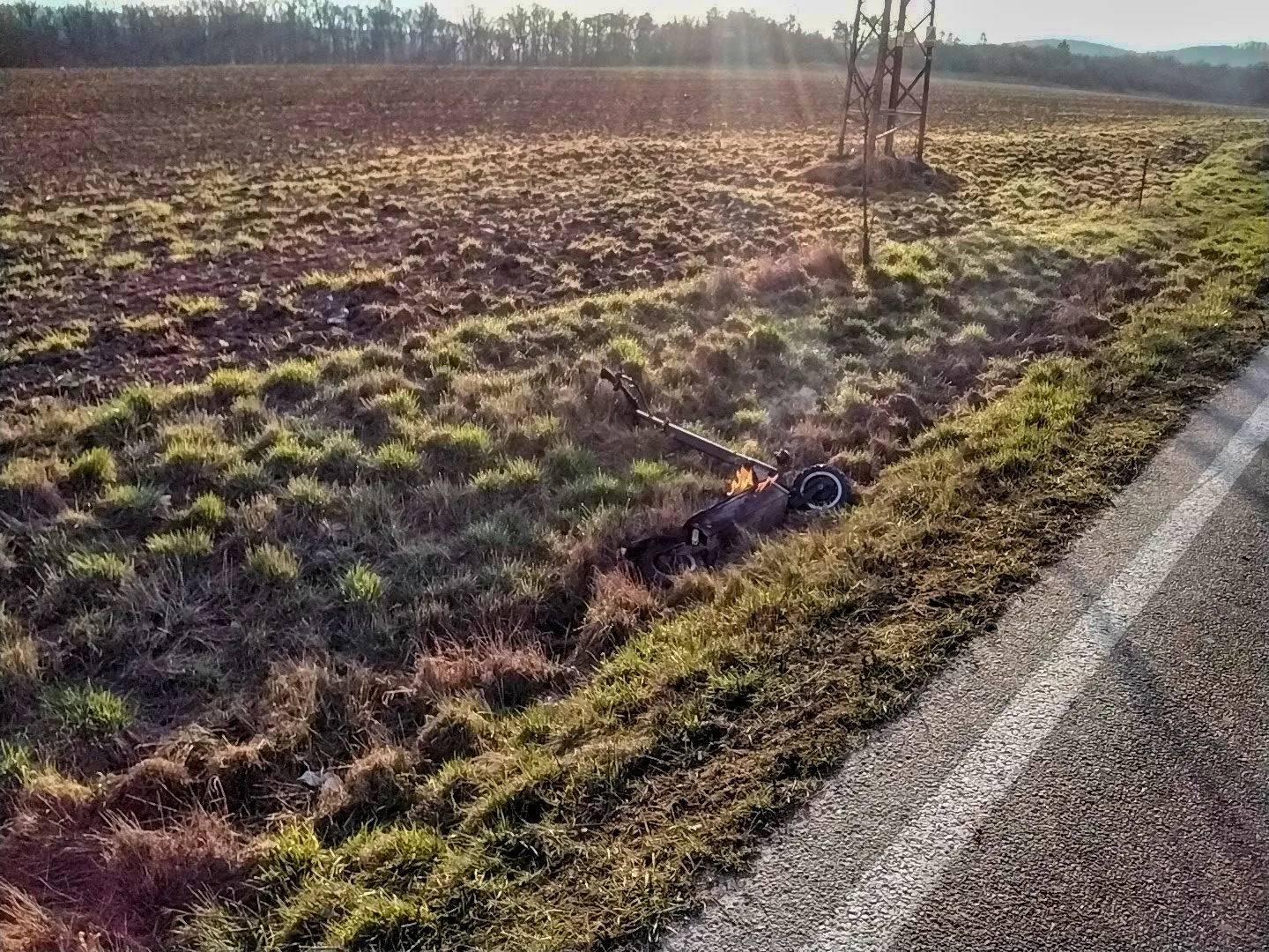 Foto z místa požáru