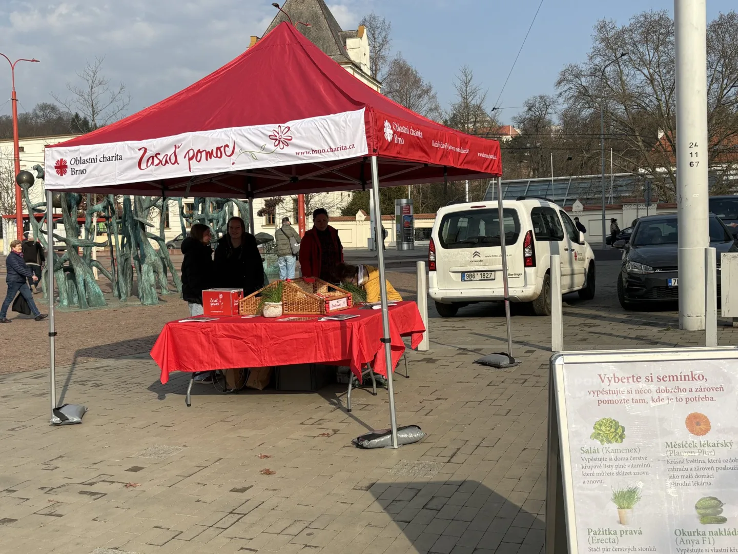 Jarní sbírka podpoří Brňany v těžké situaci, dárci si odnesou semínko k zasazení