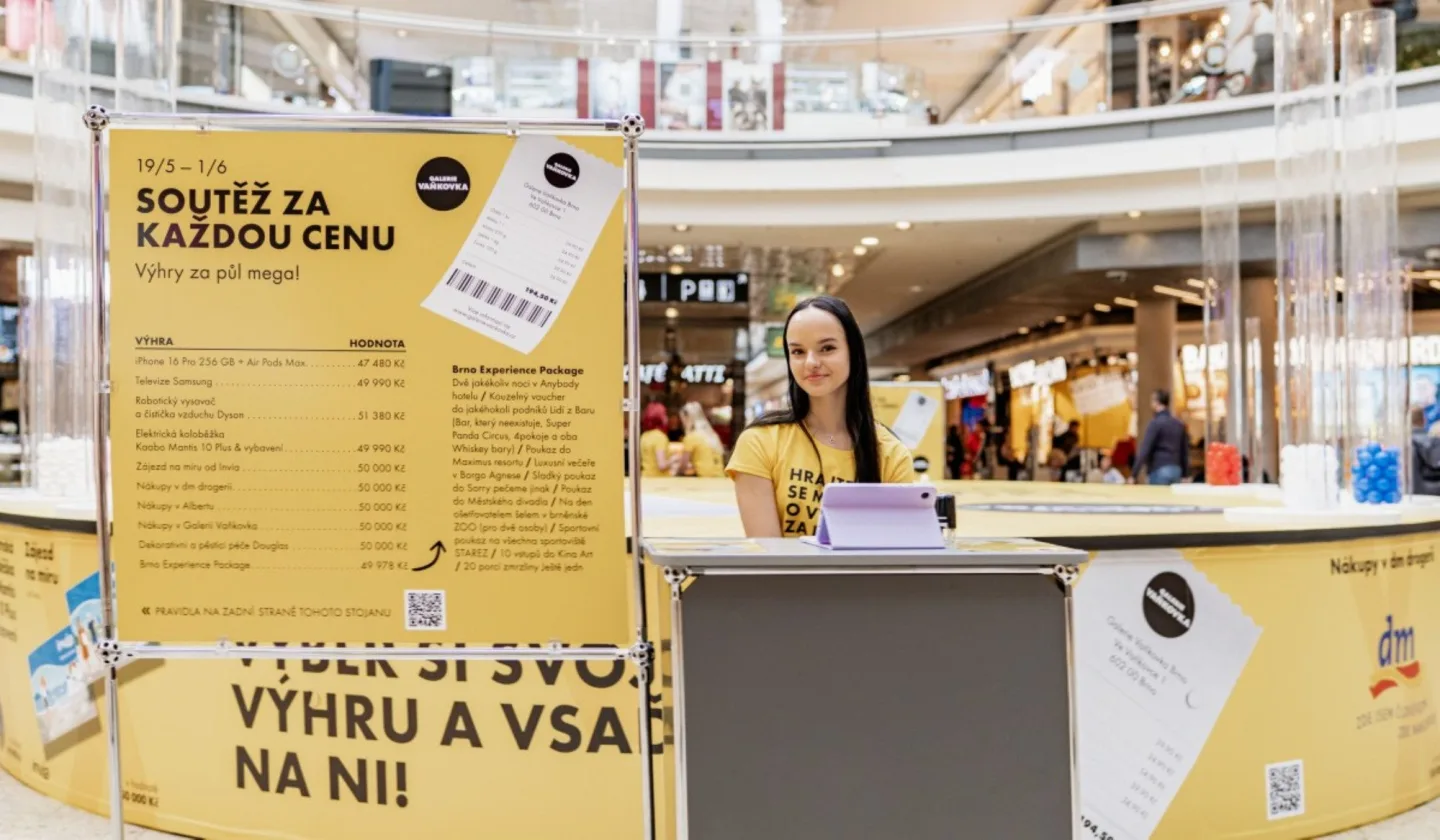 Každá účtenka může vyhrát. Galerie Vaňkovka chystá soutěž o ceny za půl milionu.