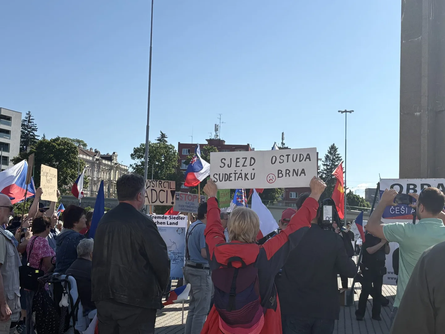 Ilustrační fotografie z protestu proti sjezdu