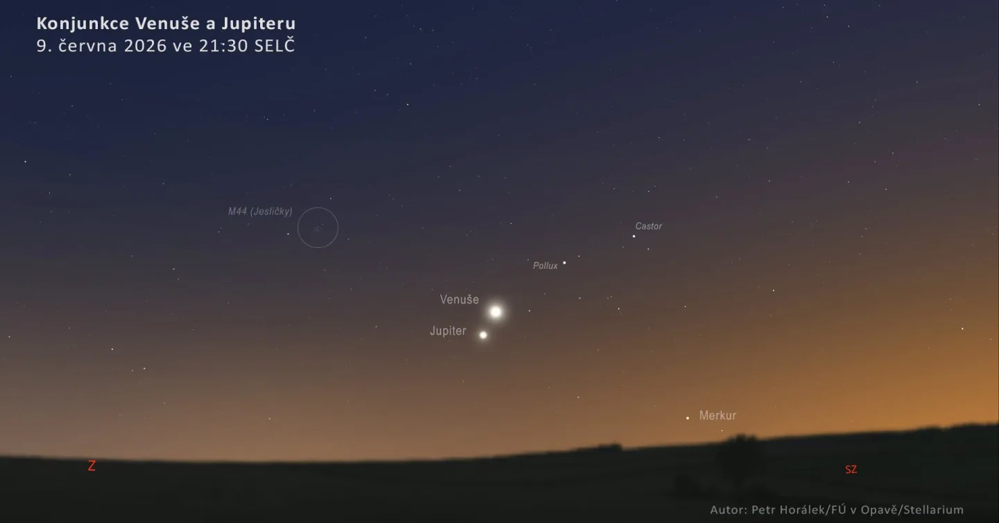 Hvězdné nebe čaruje, v těchto dnech ukazuje najednou Venuši, Jupiter i Merkur