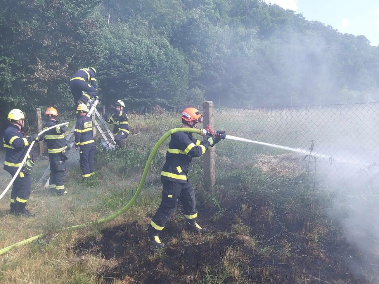 Hořel les, kombajn i pole. Jihomoravští hasiči řešili v pondělí 183 událostí