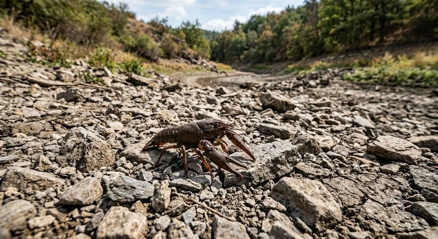 Nepřenášejte raky z vyschlých potoků, varují odborníci. Je to extrémní riziko