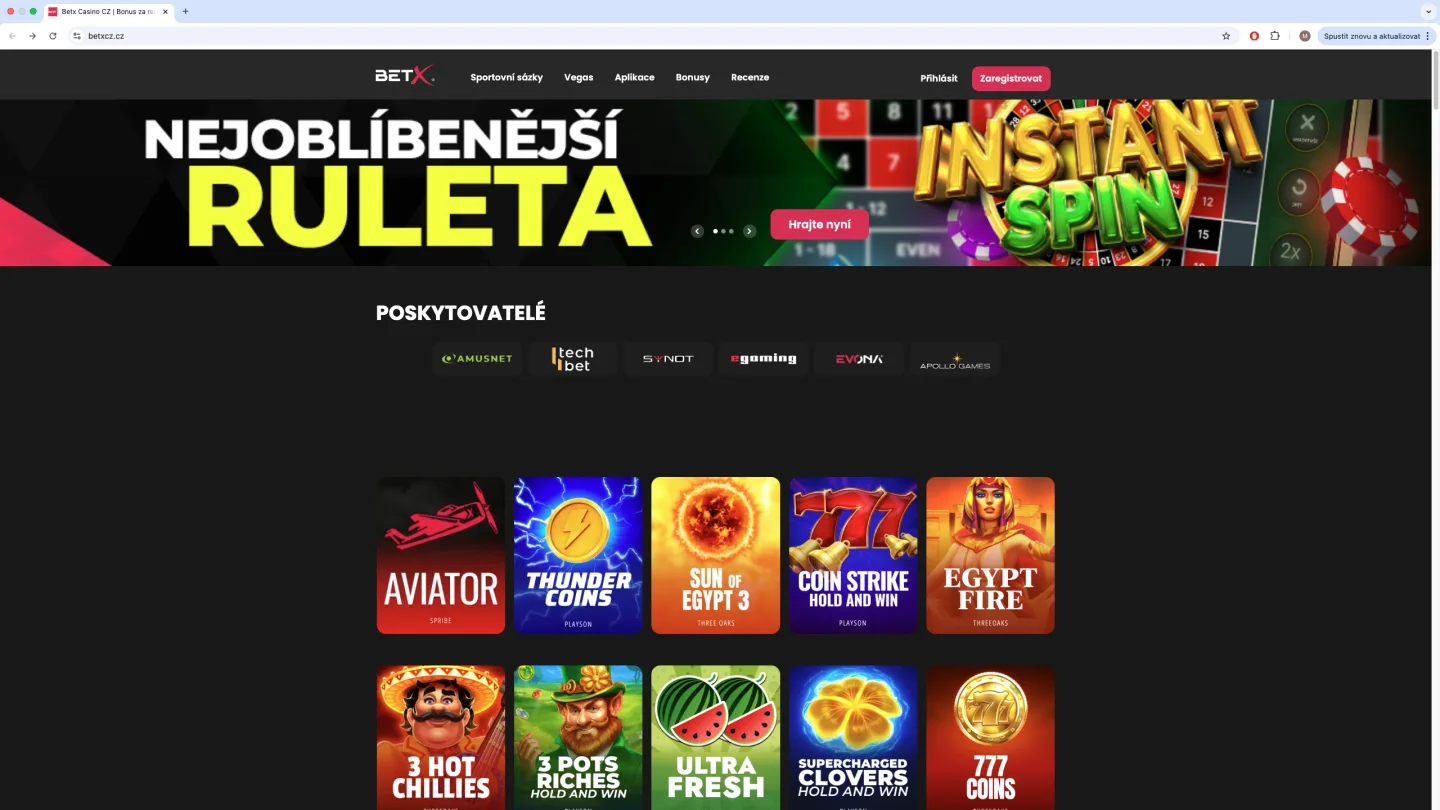 Ukázka podvodného webu