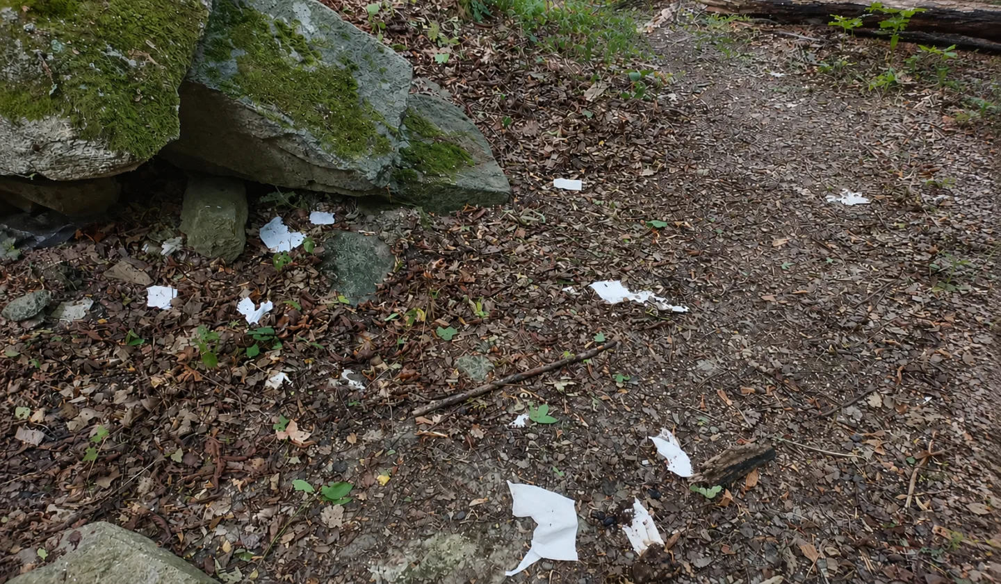 V Podyjí se rozmohl nevkusný nešvar. Turisté v parku pohazují hygienický odpad