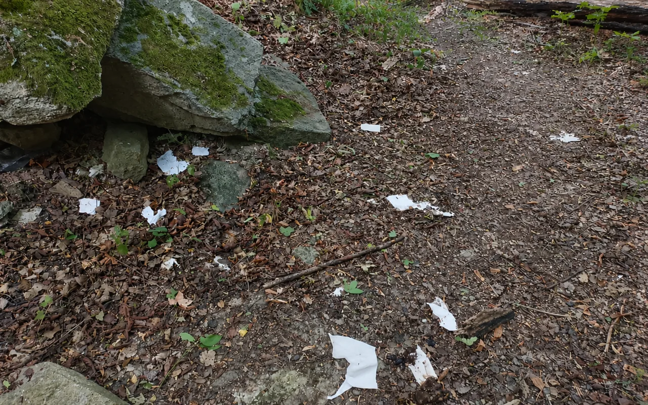 V Podyjí se rozmohl nevkusný nešvar. Turisté v parku pohazují hygienický odpad