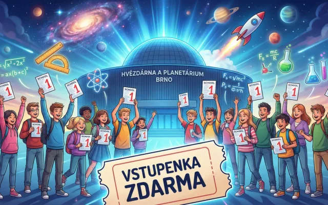 Za jedničku z matiky, fyziky nebo chemie vstupenka na hvězdárnu zdarma