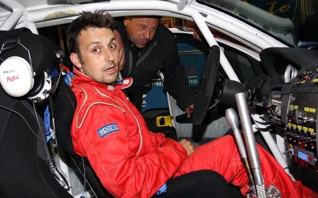 Pepa Koupal za volantem svého rallyeového speciálu Škoda Fabia
