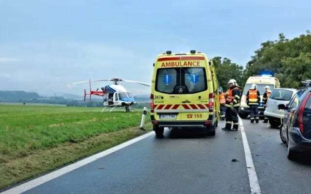 Nehoda u Bořitova, foto: HZS JMK