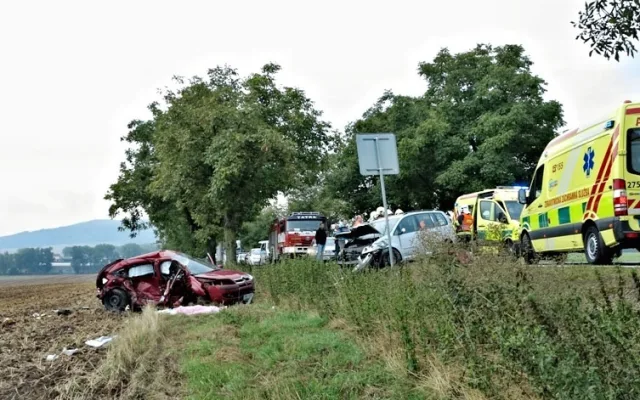 Nehoda u Bořitova, foto: HZS JMK