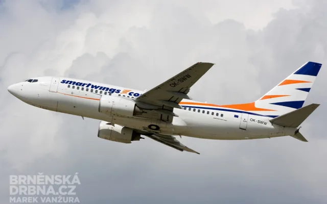 Pravidelný provoz z Brna zajišťuje i společnost Smart Wings, foto: Brněnská Drbna, Marek Vanžura