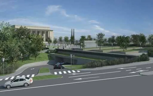 Budoucí podoba parku před Janáčkovým divadlem, vizualizace: Ateliér A3