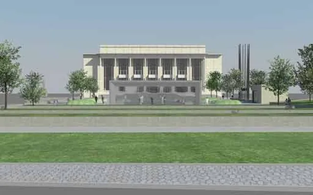Budoucí podoba parku před Janáčkovým divadlem, vizualizace: Ateliér A3
