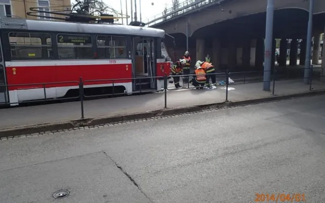 Řidička tramvaje už nedokázala nehodě zabránit, foto: Policie ČR
