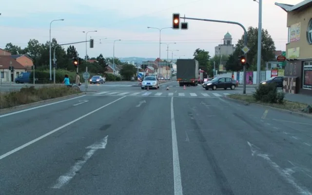 Místo nehody na křižovatce Táborské a Gajdošovy ulice, foto: Policie ČR