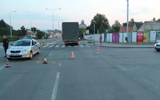 Místo nehody na křižovatce Táborské a Gajdošovy ulice, foto: Policie ČR