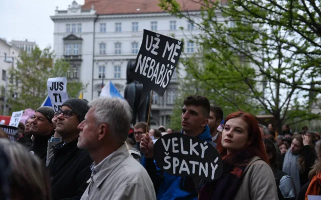 Demonstrace na Moravském náměstí