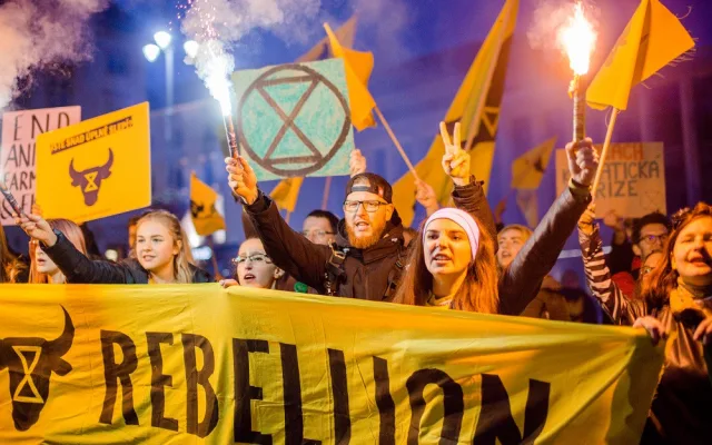 Demonstrace aktivistů v Brně