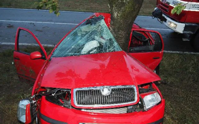 Žena nezvládla na Brněnsku řízení a narazila do stromu, na místě zemřela