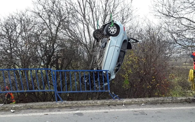 Havarované auto.
