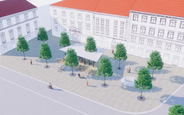 Znojmo chce na historické náměstí stromy, kašnu i stánek s občerstvením
