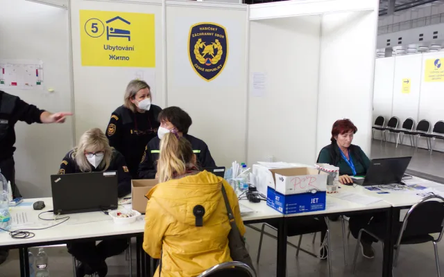 Brněnské výstaviště ubytovalo stovky Ukrajinců