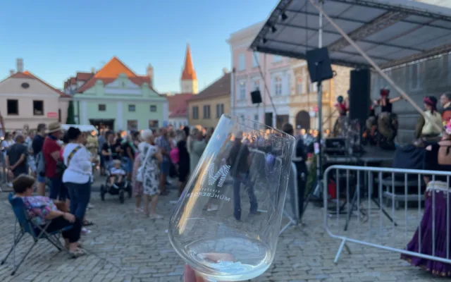 Tisíce lidí ve Znojmě pije víno a oslavuje Jana Lucemburského. Vypuklo historické vinobraní