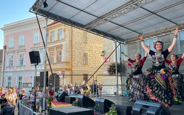 Tisíce lidí ve Znojmě pije víno a oslavuje Jana Lucemburského. Vypuklo historické vinobraní