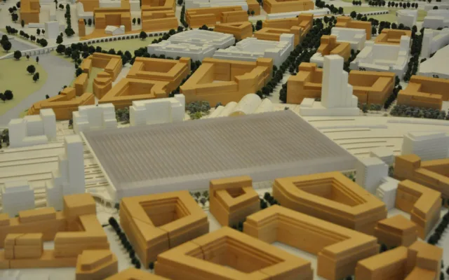 Model nádraží je propracovaný do detailů