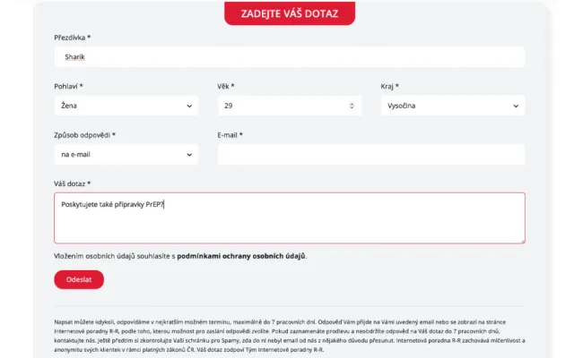 Internetová poradna se zaměřuje na ženy a muže v sexbyznysu