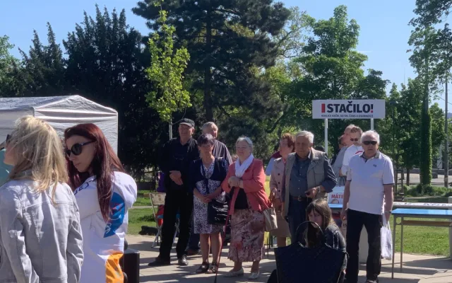 VIDEO: Příznivci komunistické strany oslavili na brněnském náměstí Svátek práce