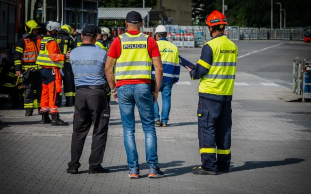Hasiči řešili masivní únik nebezpečné látky v Brně. Šlo o cvičení