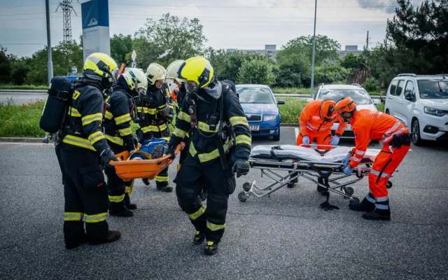 Hasiči řešili masivní únik nebezpečné látky v Brně. Šlo o cvičení