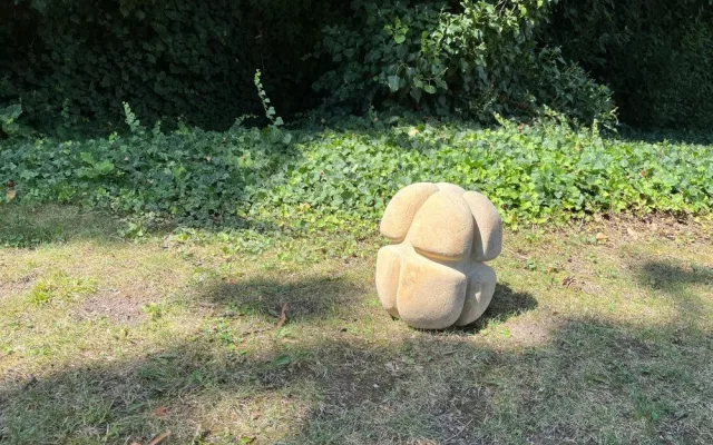 Lidé si pod vedením umělce vyzkoušeli sochařinu. Svá díla vystavují v zahradě brněnské vily
