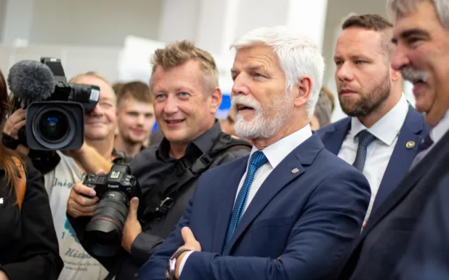 FOTOGALERIE: Prezident Petr Pavel navštívil jižní Moravu. Podívejte se, jak vypadal jeho příjezd na výstaviště