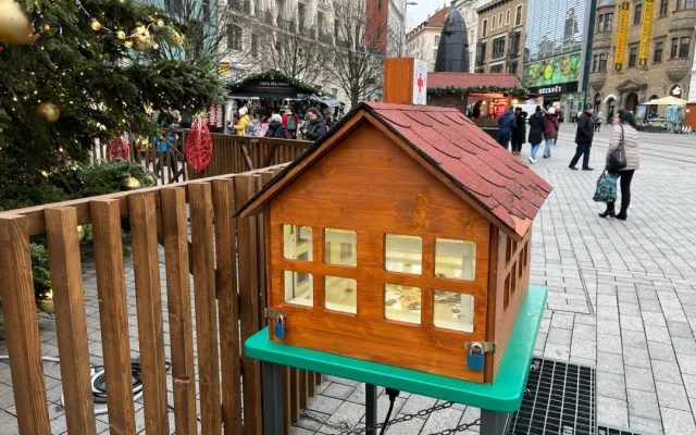 Vánoční stromy na náměstích pomáhají potřebným dětem už sto let. Kasička je na Svoboďáku i letos