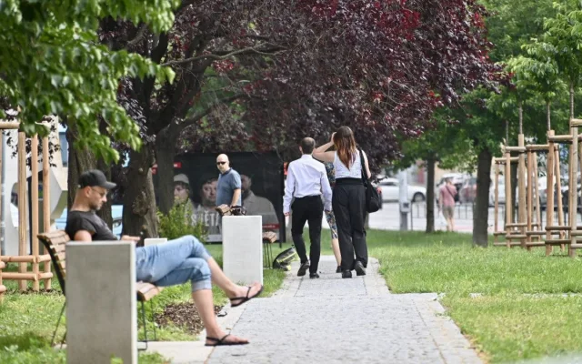 Zrevitalizovaný Janáčkův park v Brně láká na zeleň, umění i nové lavičky