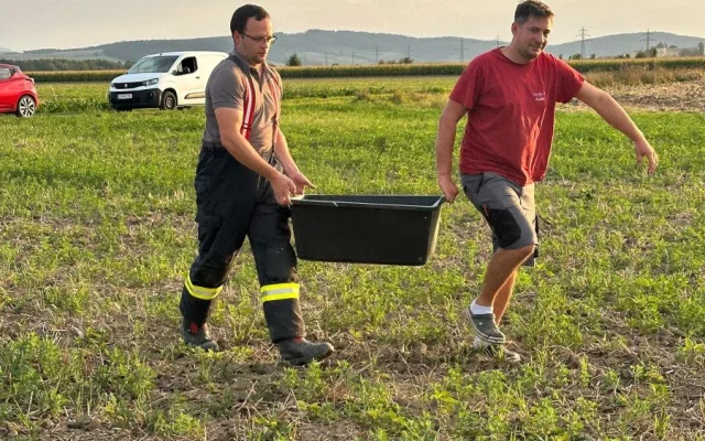 Emilovi v Rakousku asistovali hasiči, prý kulhá. Lidé mají o losa obavy