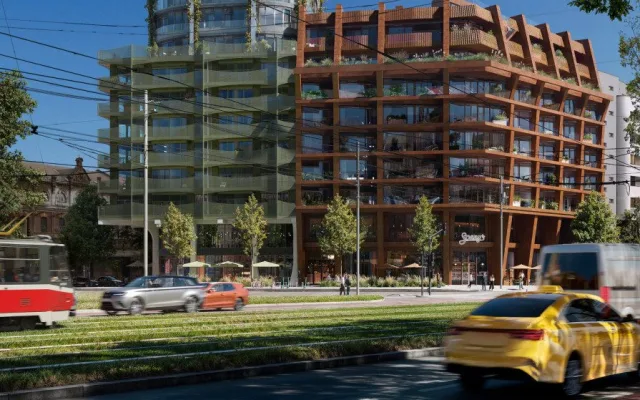 VIZUALIZACE: Developer si dělá zálusk na Nové sady. Postaví blok čtyř budov s 243 byty