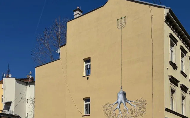 Pouliční umělec zkrášlil centrum Brna, jeho mural připomíná Velkou synagogu