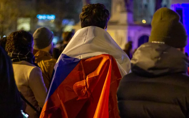 FOTOGALERIE: V centru Brna si lidé připomínají pětatřicet let od revoluce