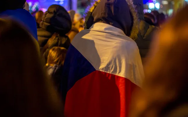 FOTOGALERIE: V centru Brna si lidé připomínají pětatřicet let od revoluce