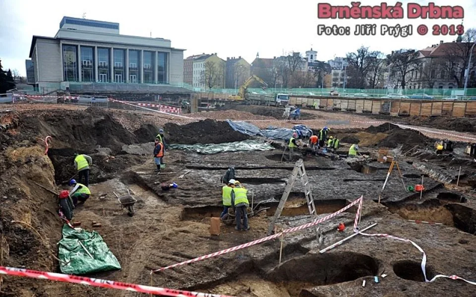 Archeologický výzkum u Janáčkova divadla v Brně