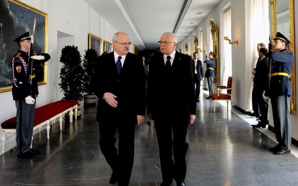 Václav Klaus a Ivan Gašparovič