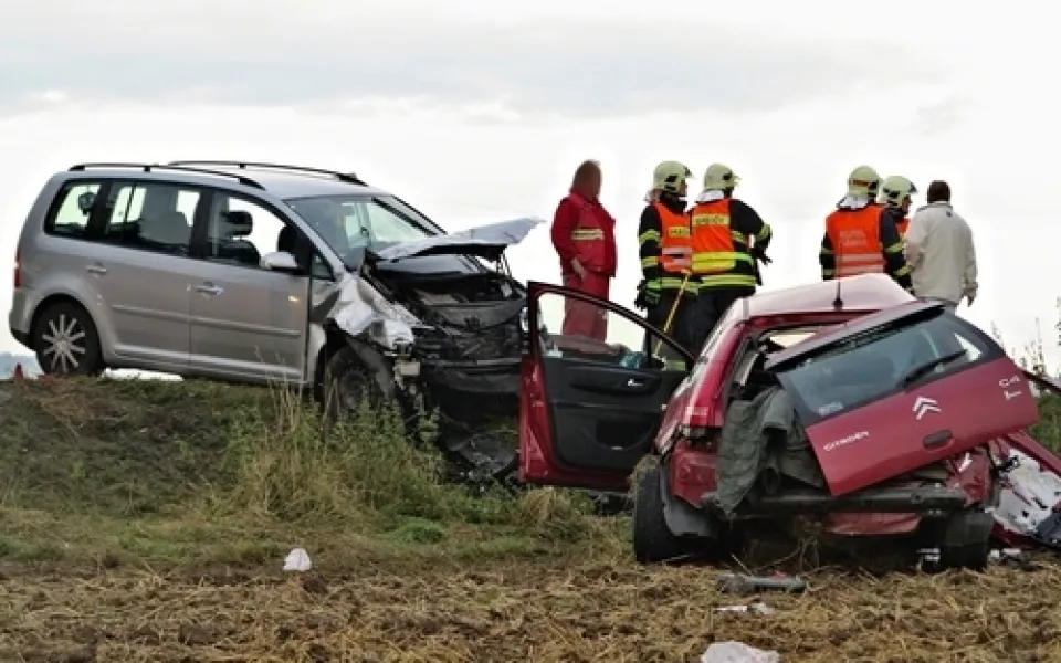 Nehoda u Bořitova, foto: HZS JMK